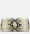 Khaite Audrey Snake-effect Leather Clutch In White