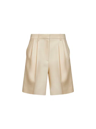 Khaite Auggie Bermuda Shorts In Neutral
