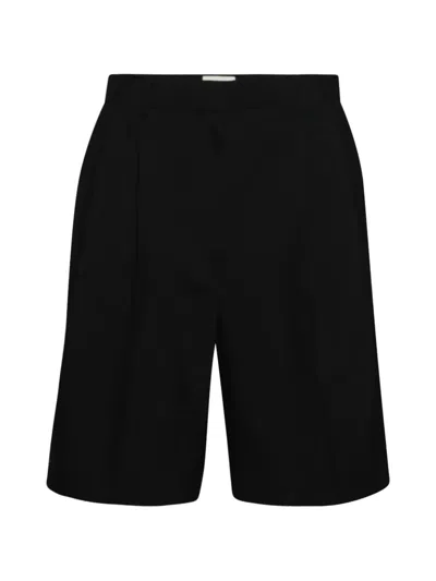 Khaite Auggie Pleated Shorts In Black