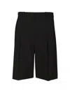 Khaite Auggie Virgin-wool Shorts In Multi