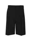Khaite Auggie Virgin-wool Shorts In Black