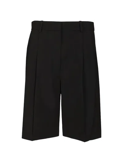 Khaite Auggie Virgin-wool Shorts In Black