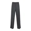 Khaite Wool Straight-leg Trousers In Gray