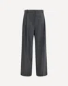 Khaite Tailored Straight-leg Trousers In Soft Wool-cashmere Blend In Gray