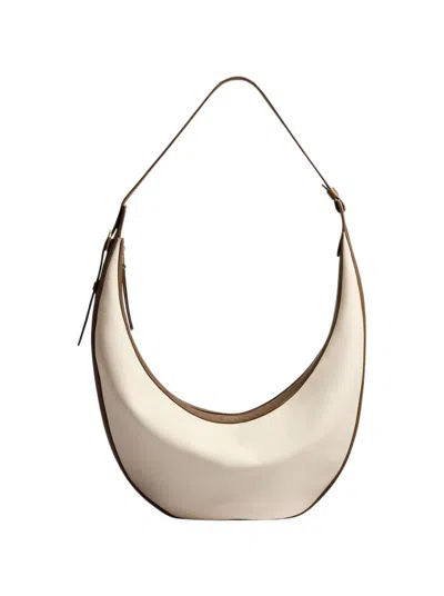 Khaite Augustina Canvas Hobo Bag Cream In Neutrals