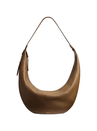 Khaite Augustina Hobo Bag Dark Olive In White