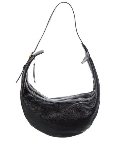 Khaite Augustina Leather Hobo Bag In Black
