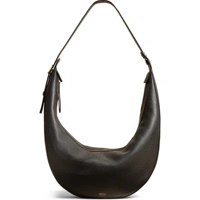 Khaite Augustina Leather Hobo Bag In Black