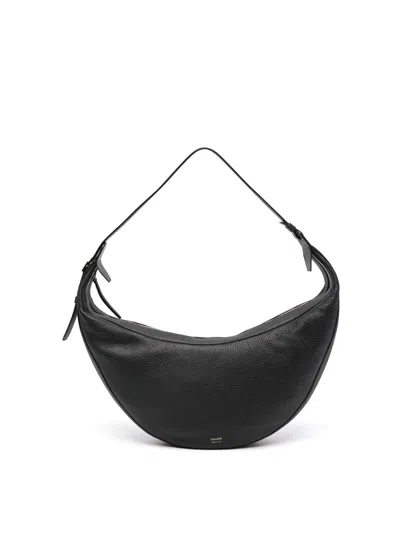 Khaite Augustina Leather Hobo Bag In Negro