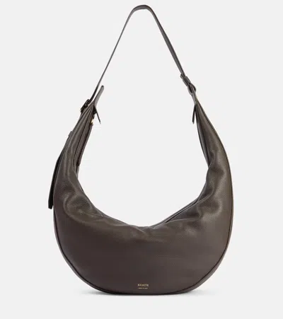 Khaite Augustina Leather Shoulder Bag In Brown