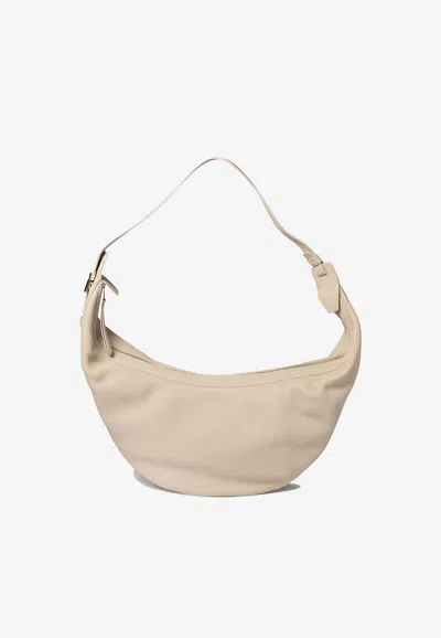 Khaite Augustina Pebbled Leather Hobo Bag