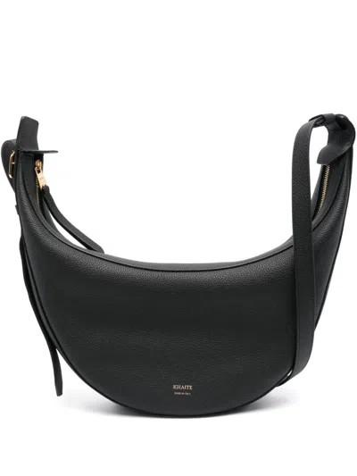 Khaite Augustina Small Leather Crossbody Bag In Black