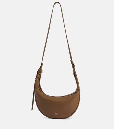 Khaite Augustina Small Leather Shoulder Bag In Dark Olive