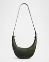 Khaite Augustina Small Zip Calfskin Crossbody Bag In Green