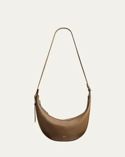 Khaite Augustina Small Zip Calfskin Crossbody Bag In 429 Dark Olive