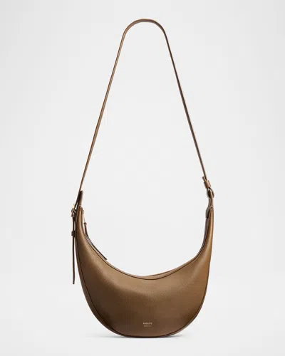 Khaite Augustina Small Zip Calfskin Crossbody Bag In Dark Olive