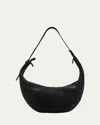Khaite Augustina Leather Hobo Bag In Black