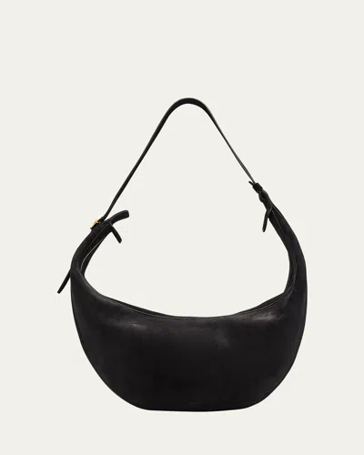 Khaite Augustina Leather Hobo Bag In Black