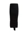 Khaite Aura Jersey Midi Pencil Skirt In Black