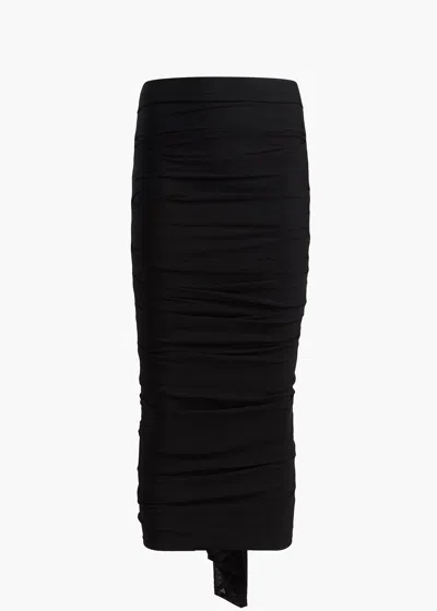Khaite Aura Skirt With Waterfall Folds Black