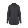 Khaite Auryn Lightweight Wool And Cashmere Shirt In Gray