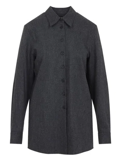 KHAITE AURYN LIGHTWEIGHT WOOL AND CASHMERE SHIRT