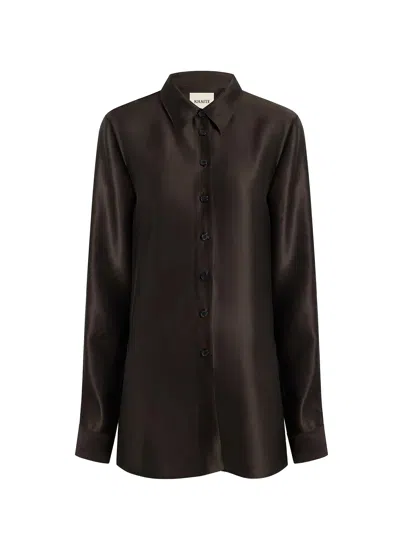 Khaite Auryn Shirt In Brown