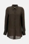 Khaite Auryn Shirt In Brown