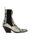 Khaite Austin Pyhton-effect Leather Ankle Boots In Natural