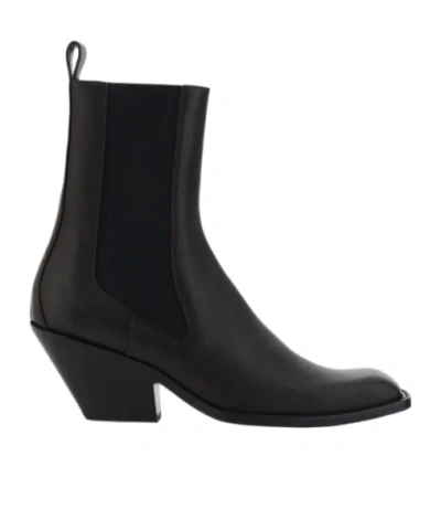 Khaite Austin Ankle Boots In Black