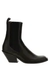 Khaite Austin Leather Bootie In Black
