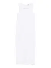 Khaite Avery Cotton-poplin Maxi Dress In White