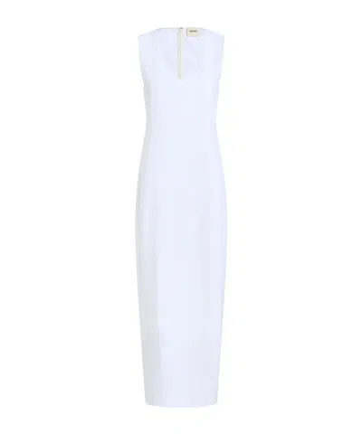 Khaite Avery Midi Dress In White