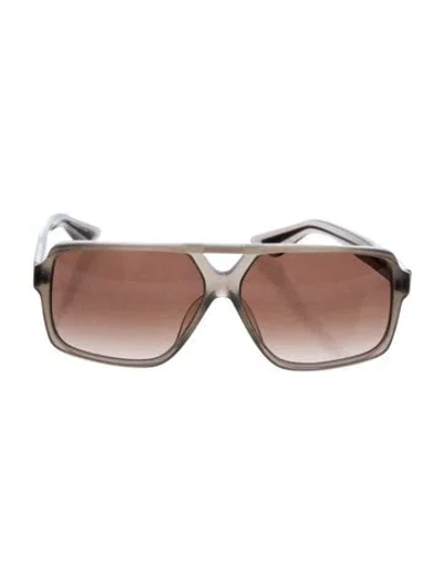 Pre-owned Khaite Aviator Gradient Sunglasses In Brown