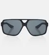 Khaite Aviator Sunglasses In Black