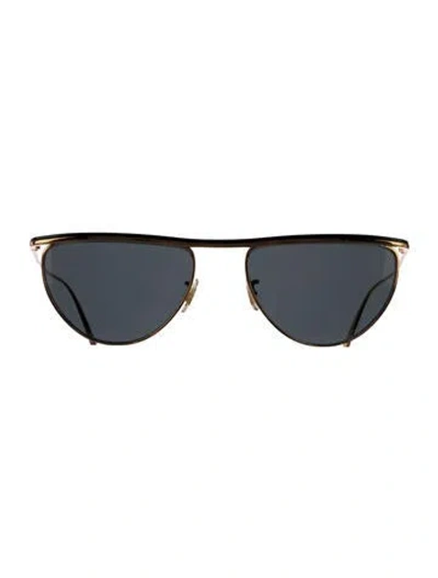 Pre-owned Khaite Aviator Tinted Sunglasses In Gold