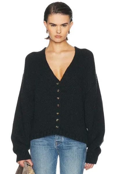 Khaite Axel Cashmere Cardigan In Charcoal
