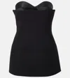 Khaite Strapless Black Top With Sweetheart Neckline In Black