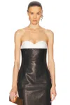 Khaite Ayla Leather Top In Black
