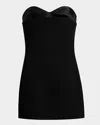 Khaite Ayla Crepe Bustier Top In Black