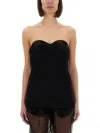 Khaite Ayla Crepe Bustier Top
