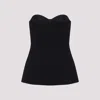 Khaite Strapless Black Top With Sweetheart Neckline In Black