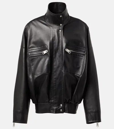 Khaite Ayman Leather Bomber Jacket