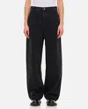 Khaite Cotton Slashed-pocket Jeans In Black
