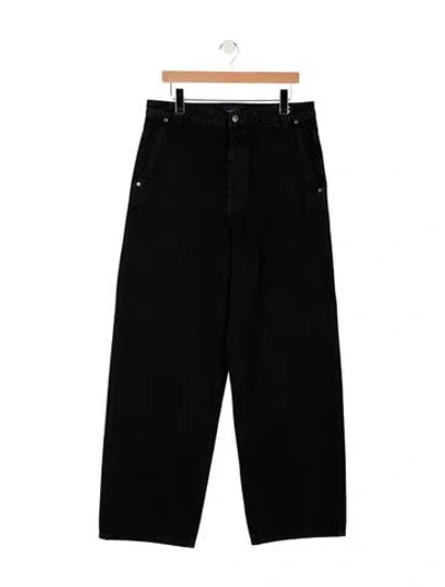 Pre-owned Khaite Bacall Wide Leg Jeans In Black