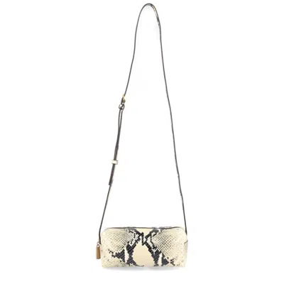 Khaite Mini Kye Snakeskin Embossed Leather Crossbody Bag In Burgundy