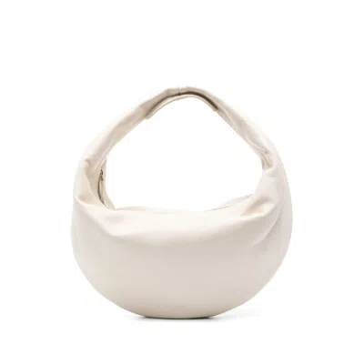 Khaite Olivia Medium Leather Hobo Bag In White