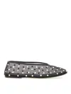 Khaite Marcy Crystal-embellished Mesh Ballet Flats In Black