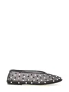 Khaite Marcy Crystal-embellished Mesh Ballet Flats In Black