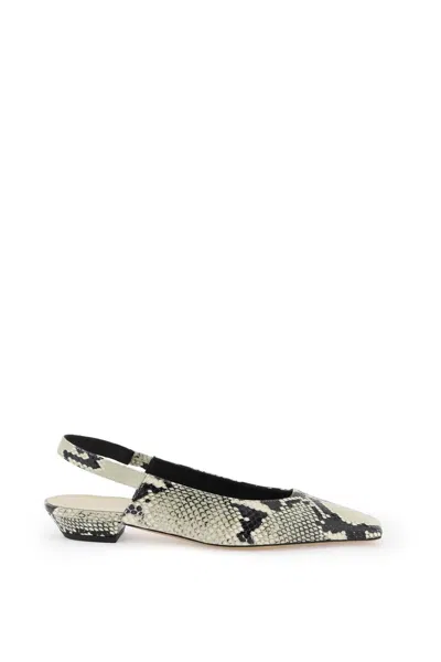 Khaite Colin Embossed Leather Flats In Print
